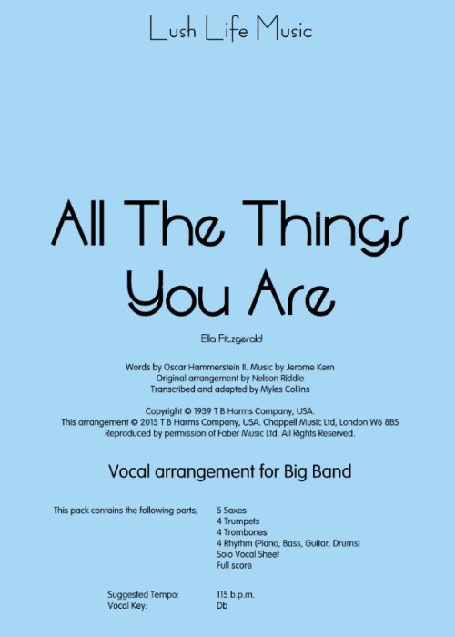 ALL THE THINGS YOU ARE (Vocal)